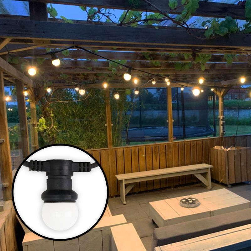 30m guirlande guinguette avec 60 ampoules blanches 30m guirlande guinguette avec 60 ampoules blanches