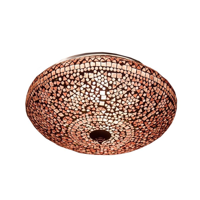 Lampe plafond orientale violette mosaïque, Louay Lampe plafond orientale violette mosaïque, Louay