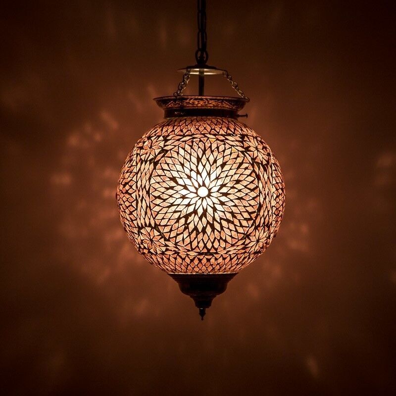 Suspension orientale violette mosaïque, Aziza Suspension orientale violette mosaïque, Aziza