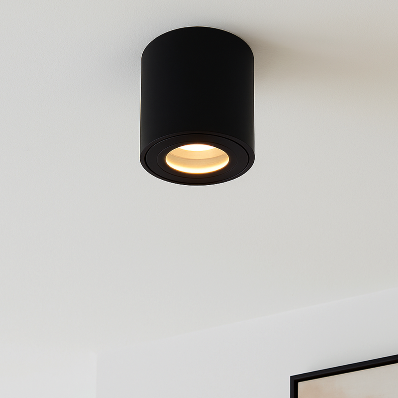 Spot en saillie noir moderne, Alion, IP44