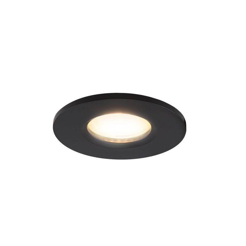 Mini spot encastrable en aluminium noir, Philomena, 1,5W, 2700K LED, IP44