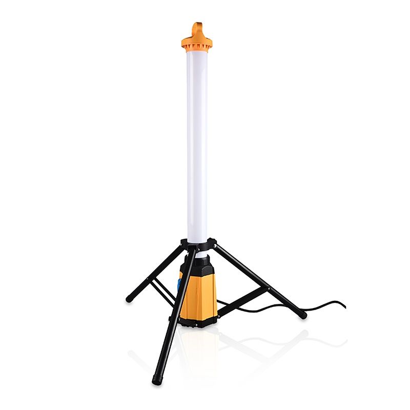 Lampe de chantier sur trépied noire, Helmer, 100W, 6000K LED, IP44