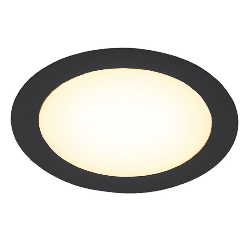 Downlight en aluminium noir, Umbriel, 9W, 3000K LED, IP44 Downlight en aluminium noir, Umbriel, 9W, 3000K LED, IP44