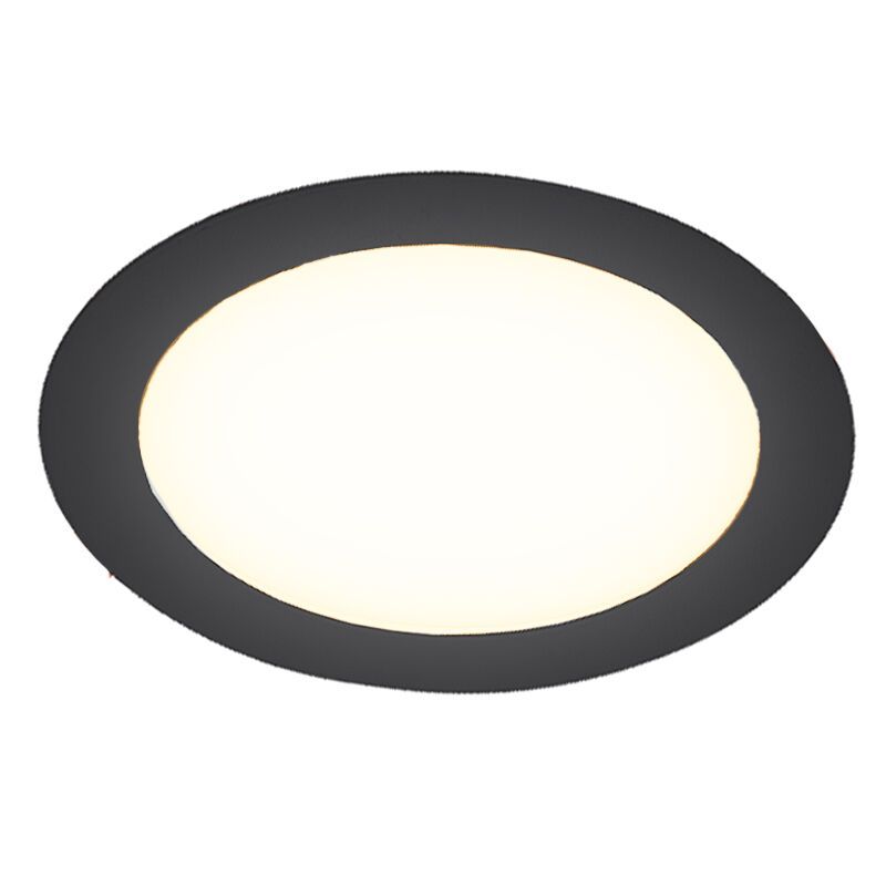 Downlight en aluminium noir, Umbriel, 18W, 4000K LED, IP44