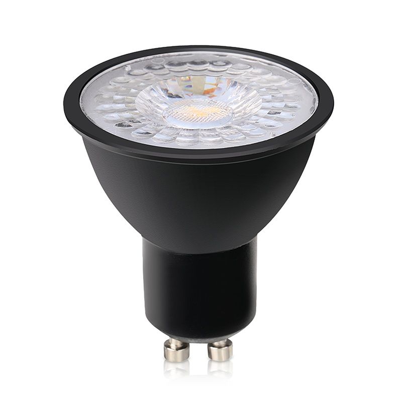 Ampoule LED GU10 gradable Antonie, noir, 7W, 2700K