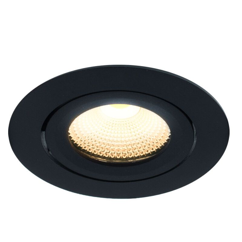 Spot encastré en aluminium noir, Wimke, 5W, 2700K LED, IP44