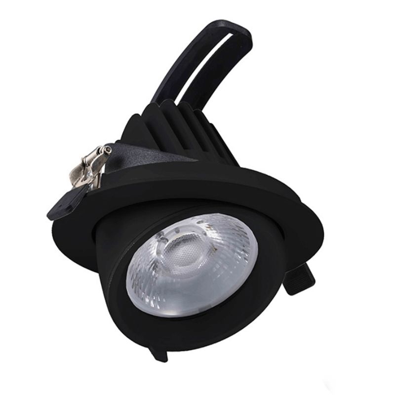Downlight en aluminium noir, Shanaya, 30W, white switch LED Downlight en aluminium noir, Shanaya, 30W, white switch LED