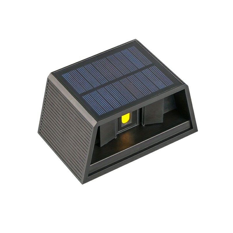 Applique solaire extérieur en plastique noire, Shira, 3W, 2700K LED, IP65