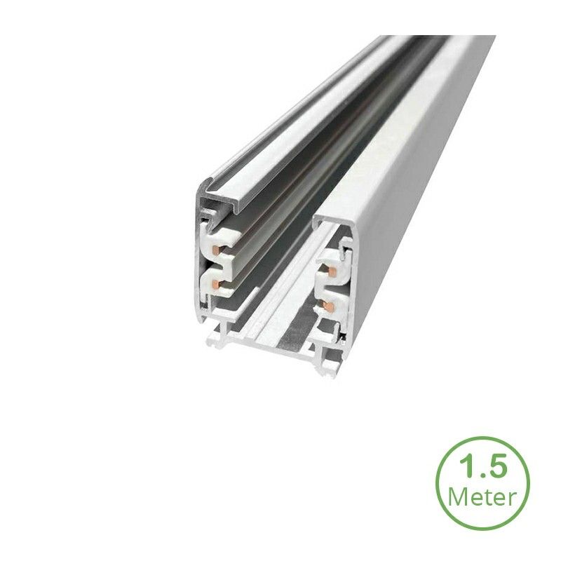 Rail triphasé, 1,5 mètre, blanc, Pro