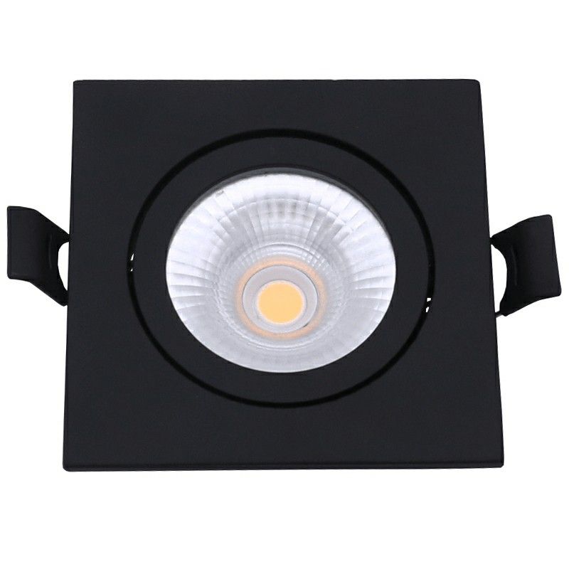 Downlight en aluminium noir, Loura, 6W, white switch LED, IP65