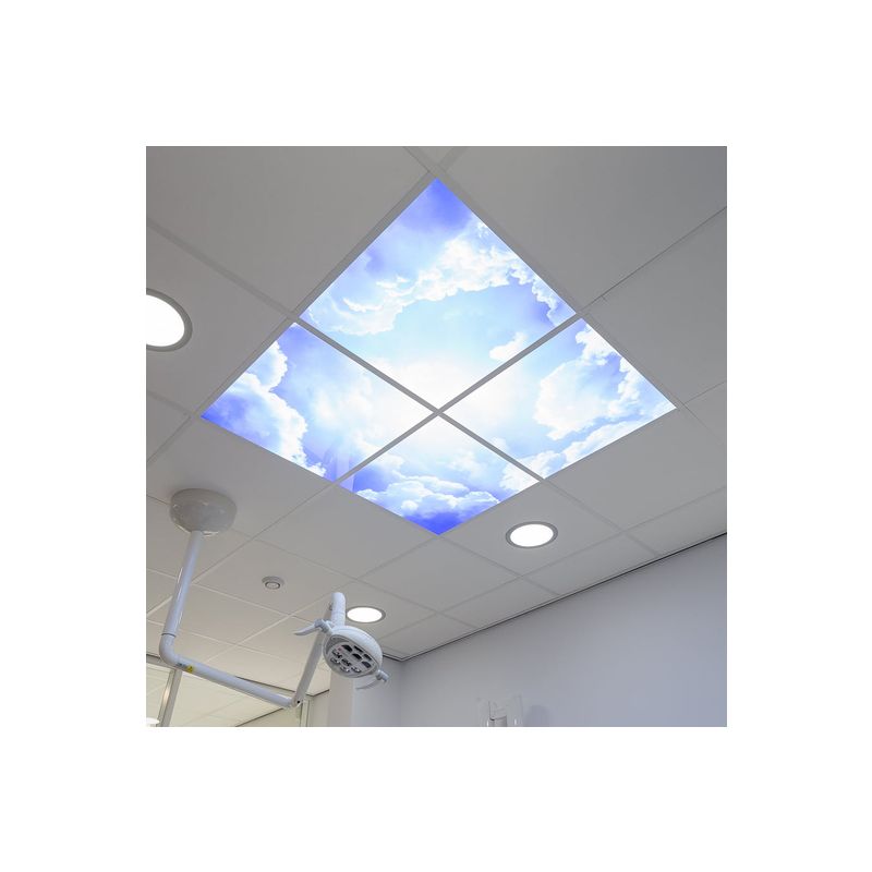 Impression photo de nuages - lot de 3 plaques acryliques avec impression, pour panneaux LED 60x60 cm