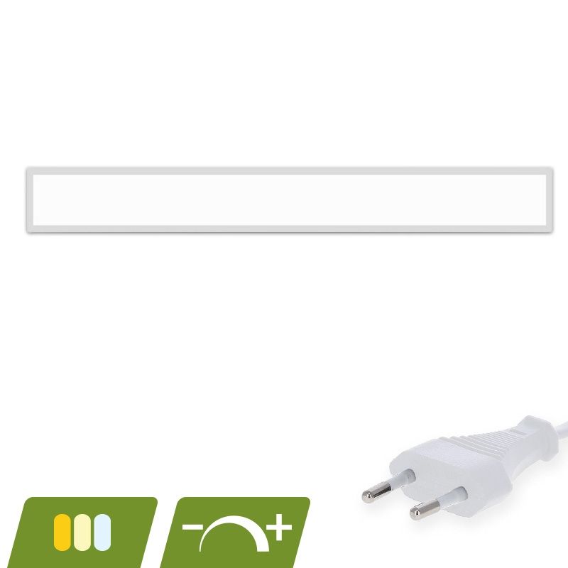 Panneau LED 15x120 - 30W - blanc - interrupteur - UGR<19 - dimmable - rétroéclairé