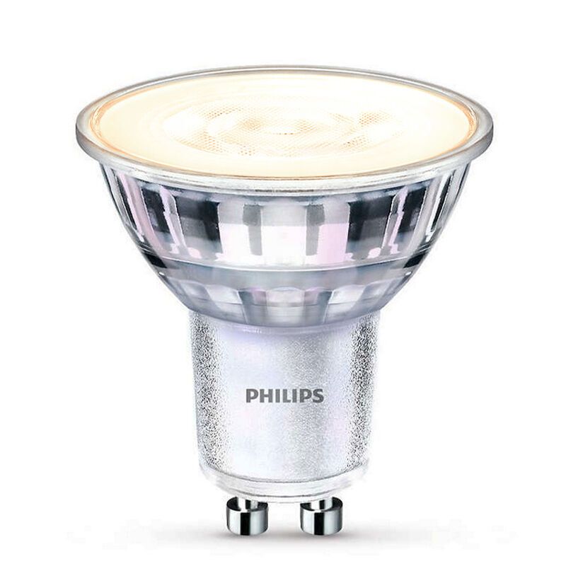 Philips GU10 ampoule LED dimmable, Pascal, transparente, 3,8w, dim to warm Philips GU10 ampoule LED dimmable, Pascal, transparente, 3,8w, dim to warm