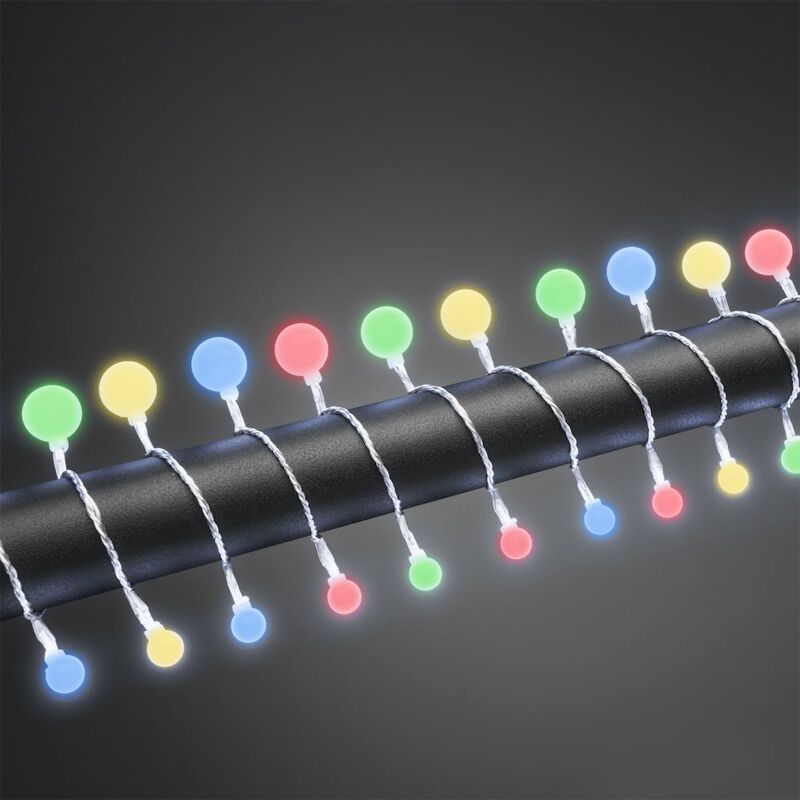 Lumières de Noël extérieures à LED de 16 m, 80 ampoules colorées
