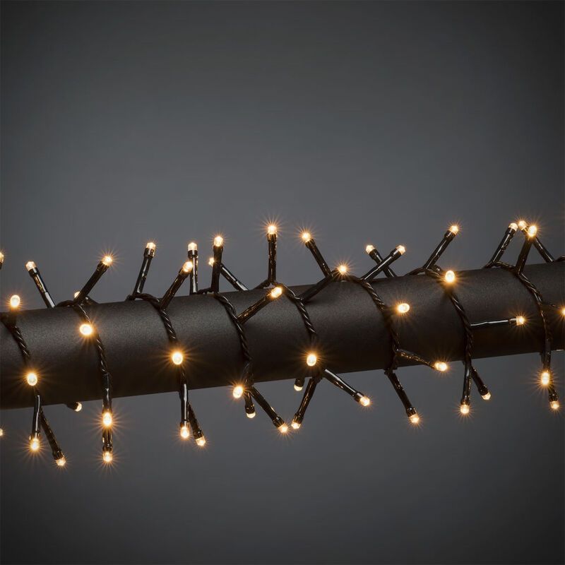 Lumières de Noël à LED extérieures de 24 m, 240 LED blanches chaudes, avec contrôle APP Lumières de Noël à LED extérieures de 24 m, 240 LED blanches chaudes, avec contrôle APP