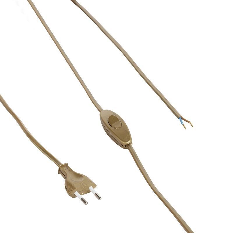 Câble de connexion en bronze avec interrupteur, 2 mètres Câble de connexion en bronze avec interrupteur, 2 mètres