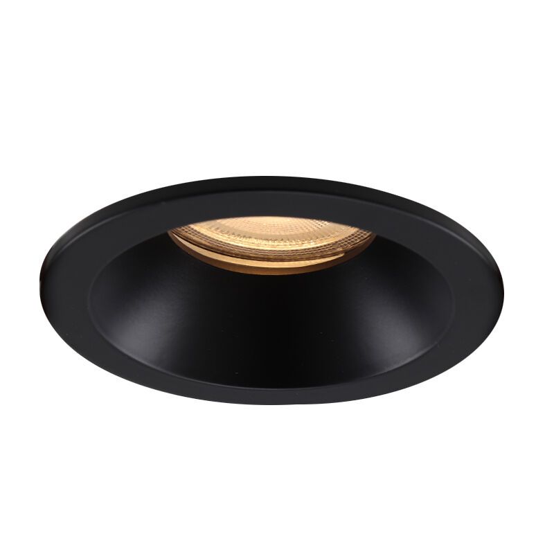 Spot encastré salle de bain noir en aluminium, Julien, IP65