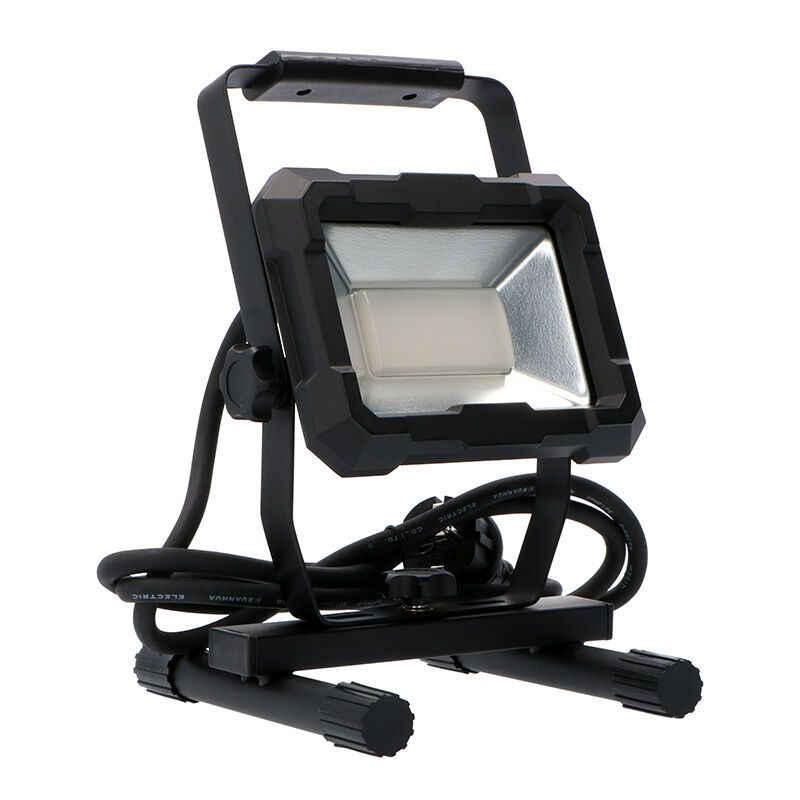 Lampe de chantier noire en aluminium, Branko, 30W, 4000K LED, IP65 Lampe de chantier noire en aluminium, Branko, 30W, 4000K LED, IP65
