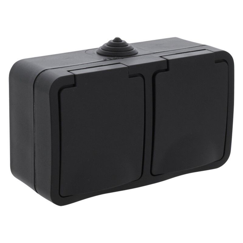 Prise Q-Link 2 voies, en saillie, SCHUKO, étanche aux projections d'eau, horizontale Prise Q-Link 2 voies, en saillie, SCHUKO, étanche aux projections d'eau, horizontale