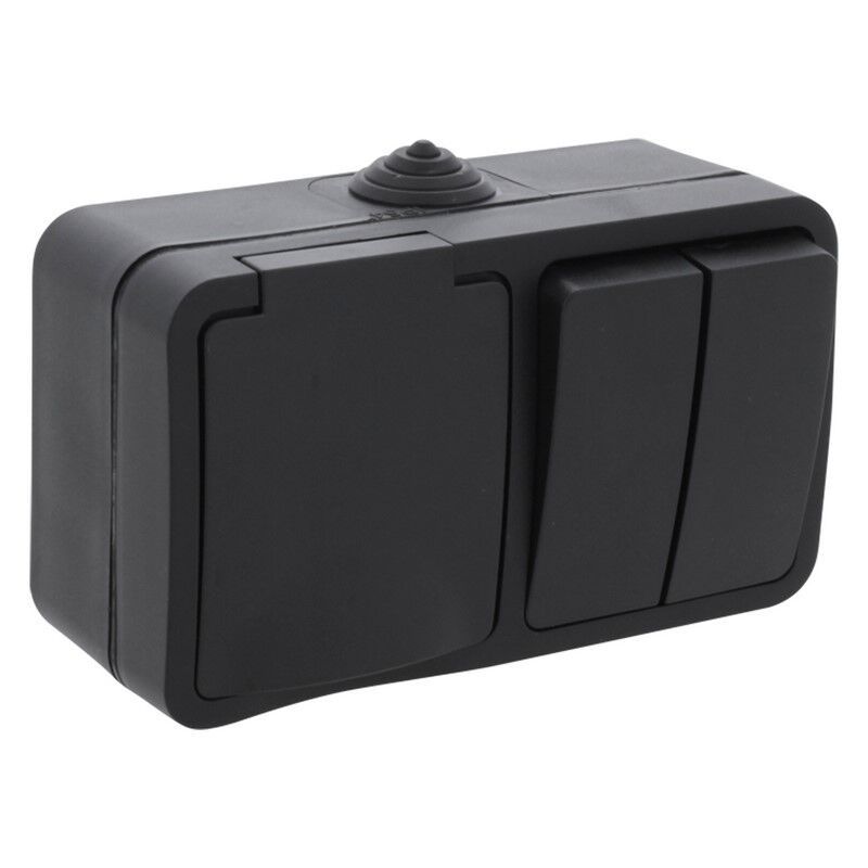 Prise et interrupteur combinés Q-Link, série anti-éclaboussures Terre de protection Prise et interrupteur combinés Q-Link, série anti-éclaboussures Terre de protection