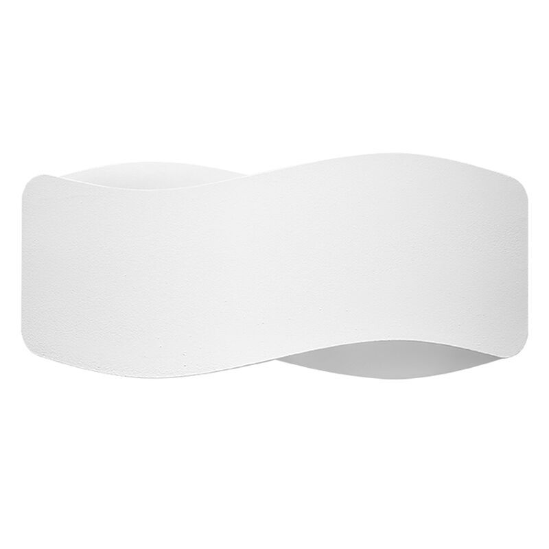 Applique up and down en aluminium blanche, Keely