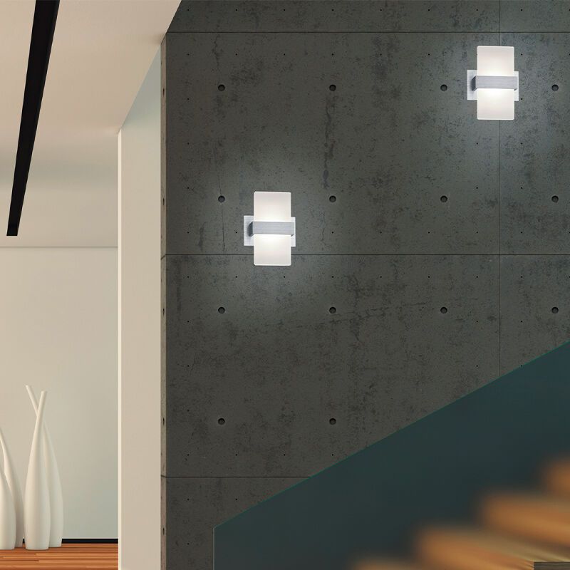 Applique up and down moderne grise, Leontien, 4,3W, 3000K LED, avec interrupteur