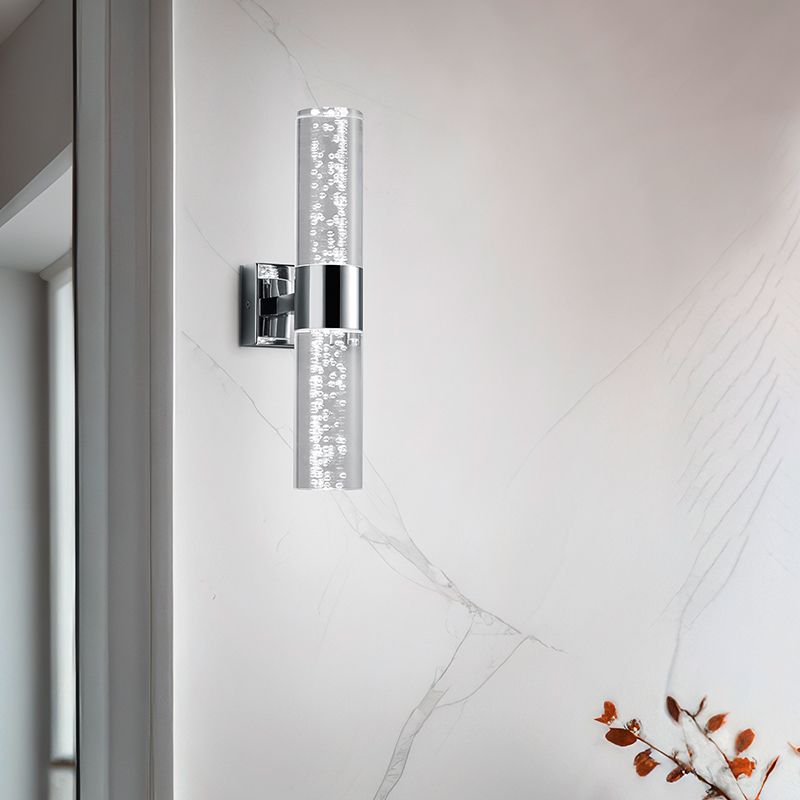 Applique up and down design chromée, Delfina, 3,2W, 3000K LED, IP44 Applique up and down design chromée, Delfina, 3,2W, 3000K LED, IP44