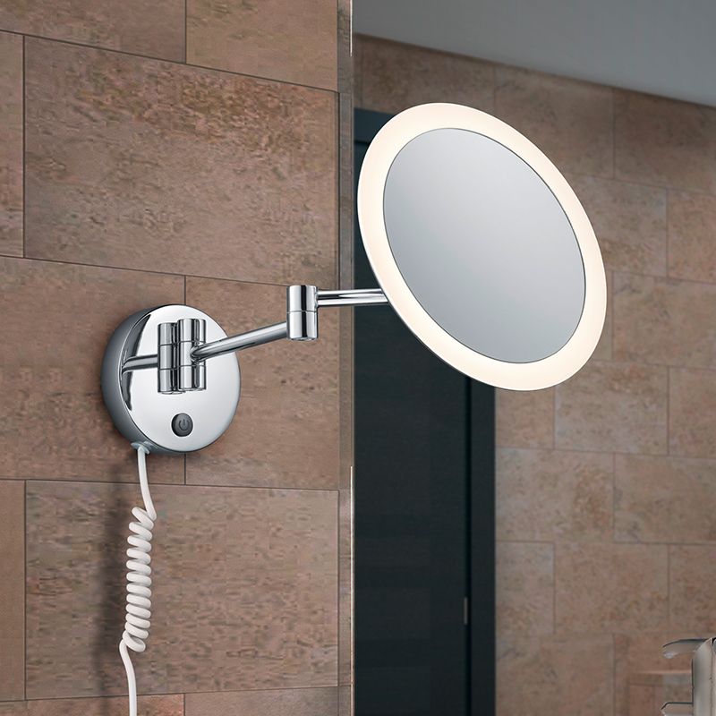 Applique murale moderne chromée, Bartje, 3W, 3000K LED, IP44, avec interrupteur Applique murale moderne chromée, Bartje, 3W, 3000K LED, IP44, avec interrupteur