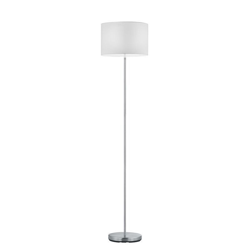 Lampadaire en métal nickel, Ledbury, avec interrupteur