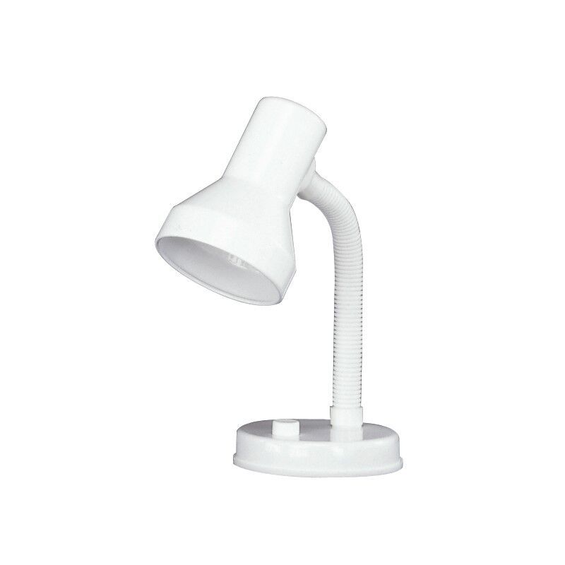 Lampe de bureau en plastique blanche, Lagos, avec interrupteur