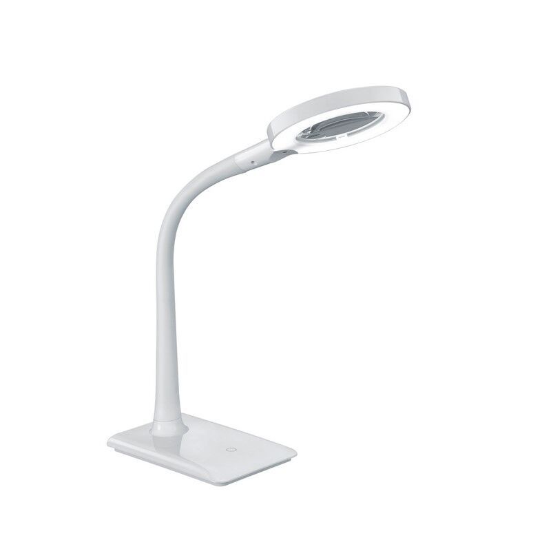 Lampe de bureau moderne blanche, Ulyssae, 5W, 3500K LED, avec interrupteur