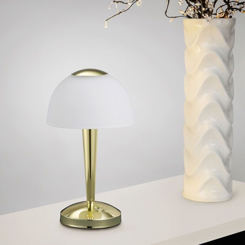 Lampe de table classique laiton, Daphne, 4W, 3000K LED, avec interrupteur