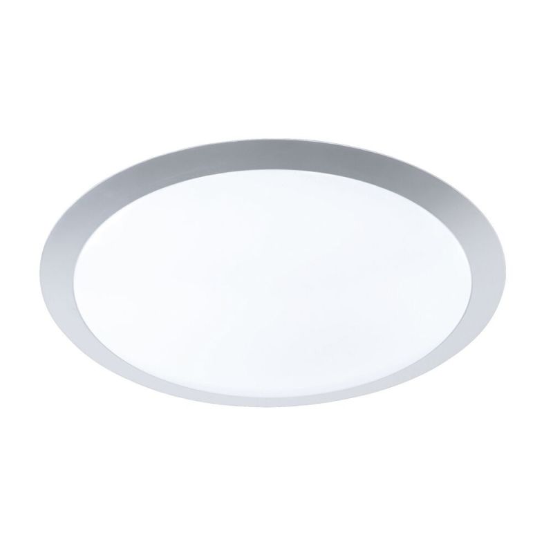 Lampe plafond en plastique argentée, Ramsgate, 25W, 3000K LED