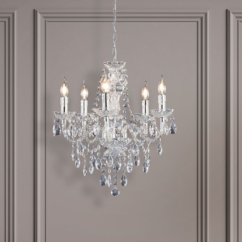 Lustre classique chromé, Pedra Lustre classique chromé, Pedra
