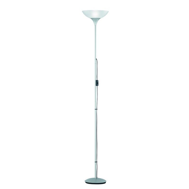 Lampadaire en plastique gris, Willem, avec interrupteur Lampadaire en plastique gris, Willem, avec interrupteur