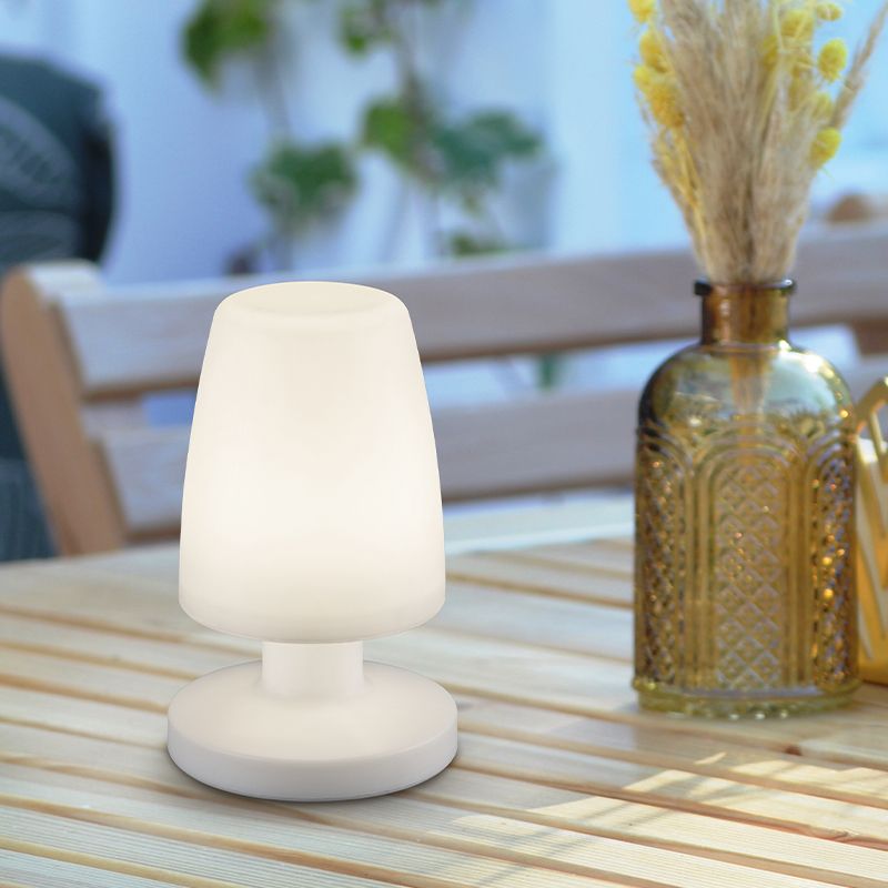Lampe de table extérieur moderne blanche, Maruf, 1,5W, 3000K LED, IP44, avec interrupteur