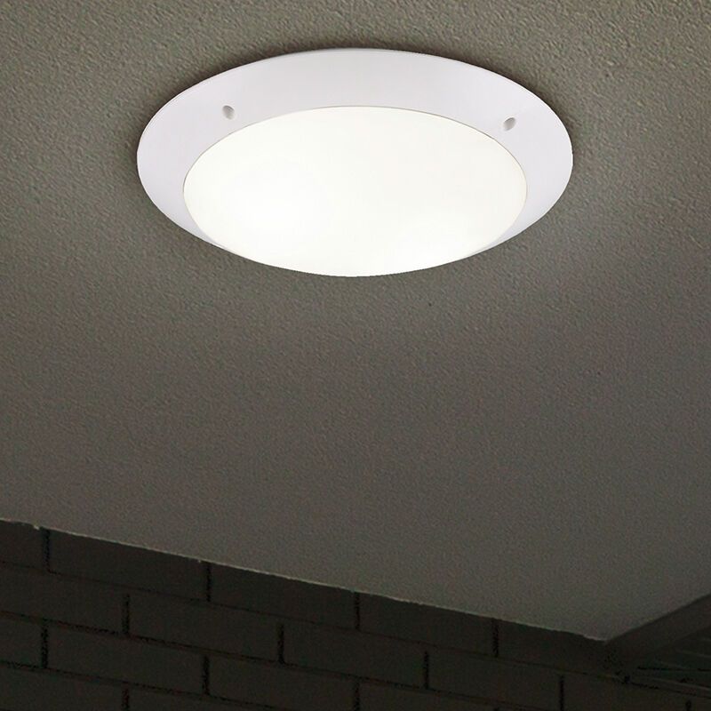 Lampe plafond moderne blanche, Gandrup, IP54