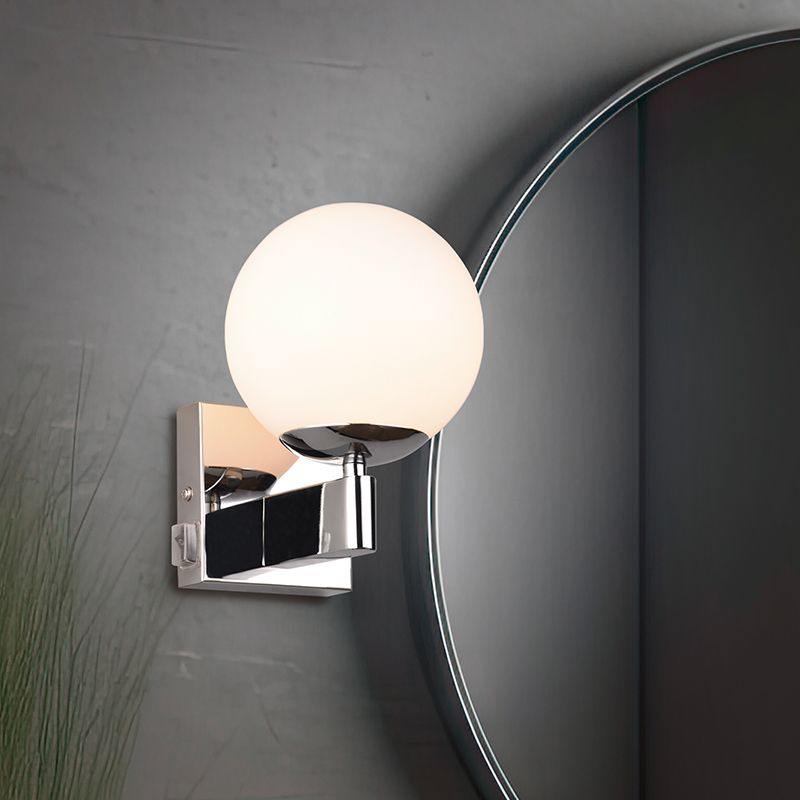 Applique salle de bain moderne chromée, Eray, IP44