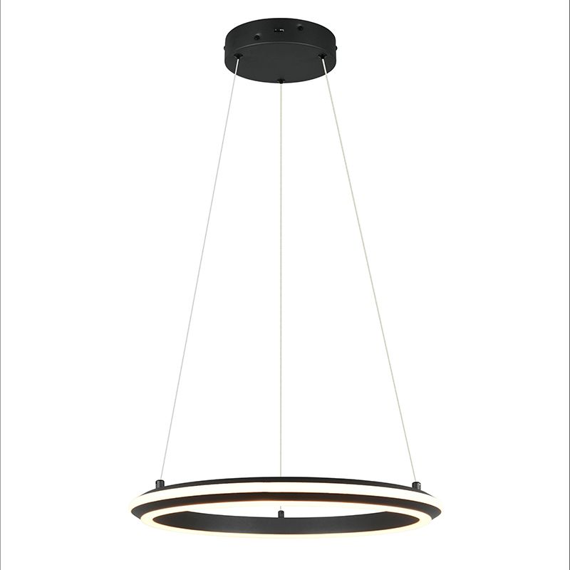 Suspension moderne noire, Jiry, 34W, white switch LED, gradable en 3 étapes Suspension moderne noire, Jiry, 34W, white switch LED, gradable en 3 étapes