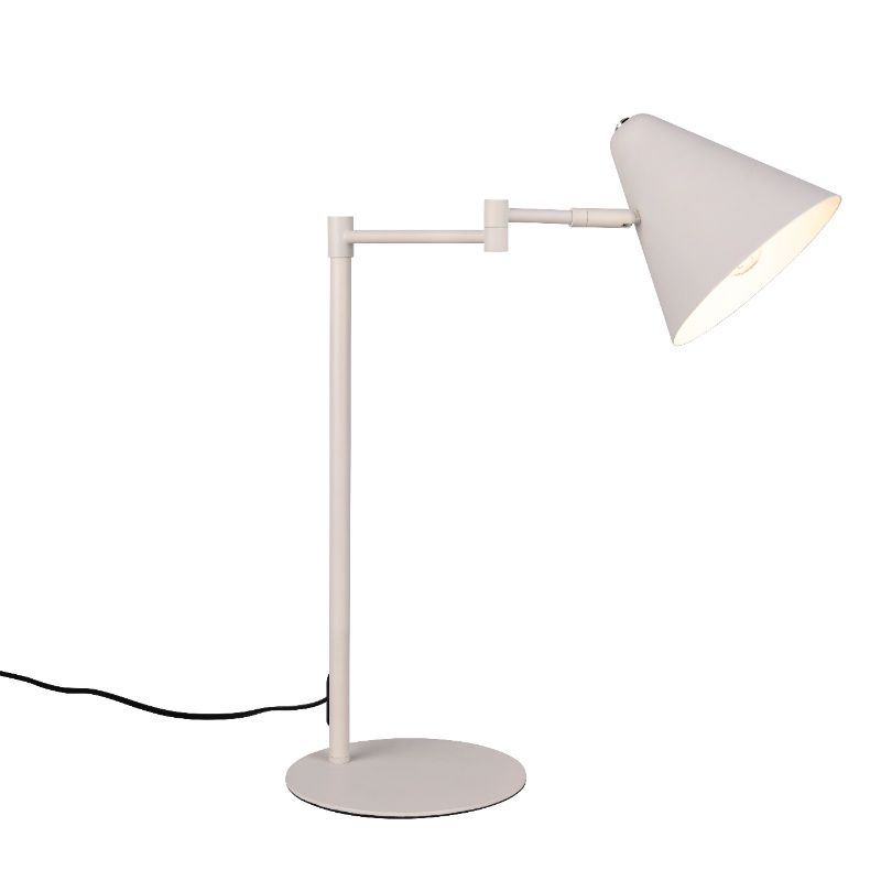 Lampe de bureau moderne grise, Jille, avec interrupteur