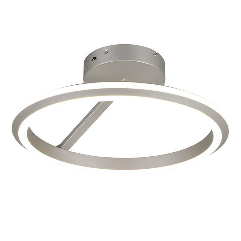 Plafonnier moderne nickel, Jiry, 34W, white switch LED, gradable en 3 étapes Plafonnier moderne nickel, Jiry, 34W, white switch LED, gradable en 3 étapes