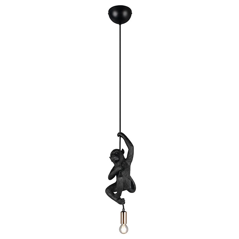 Suspension en plastique noire, Macaca