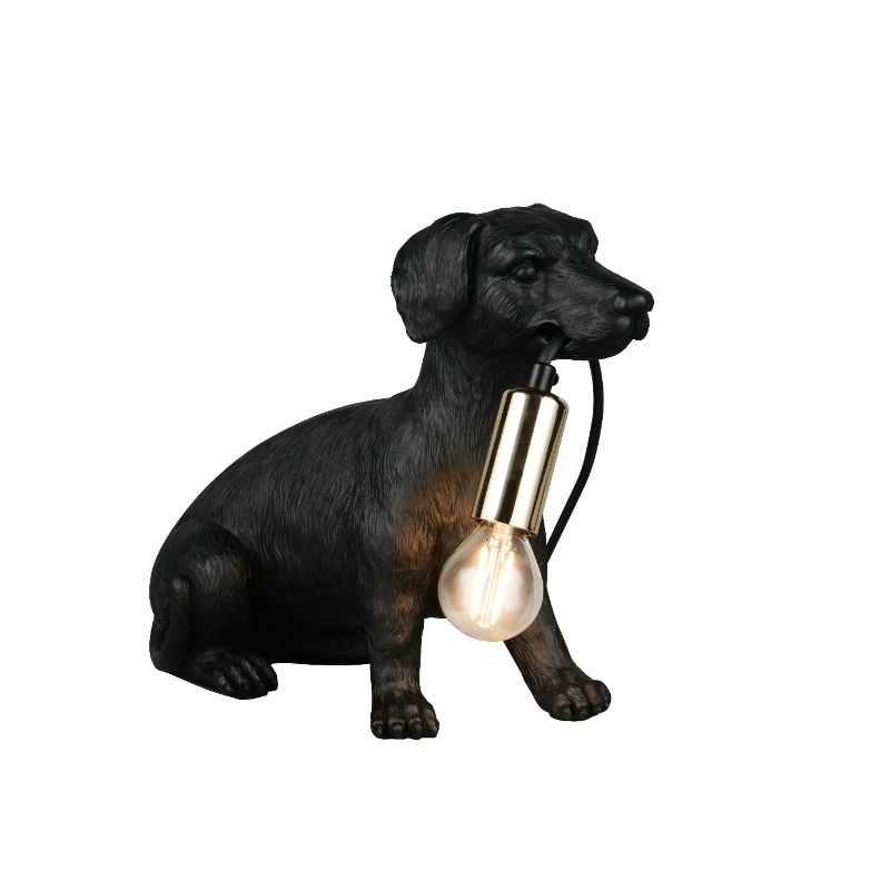 Lampe de table en plastique noire, Doggo Lampe de table en plastique noire, Doggo