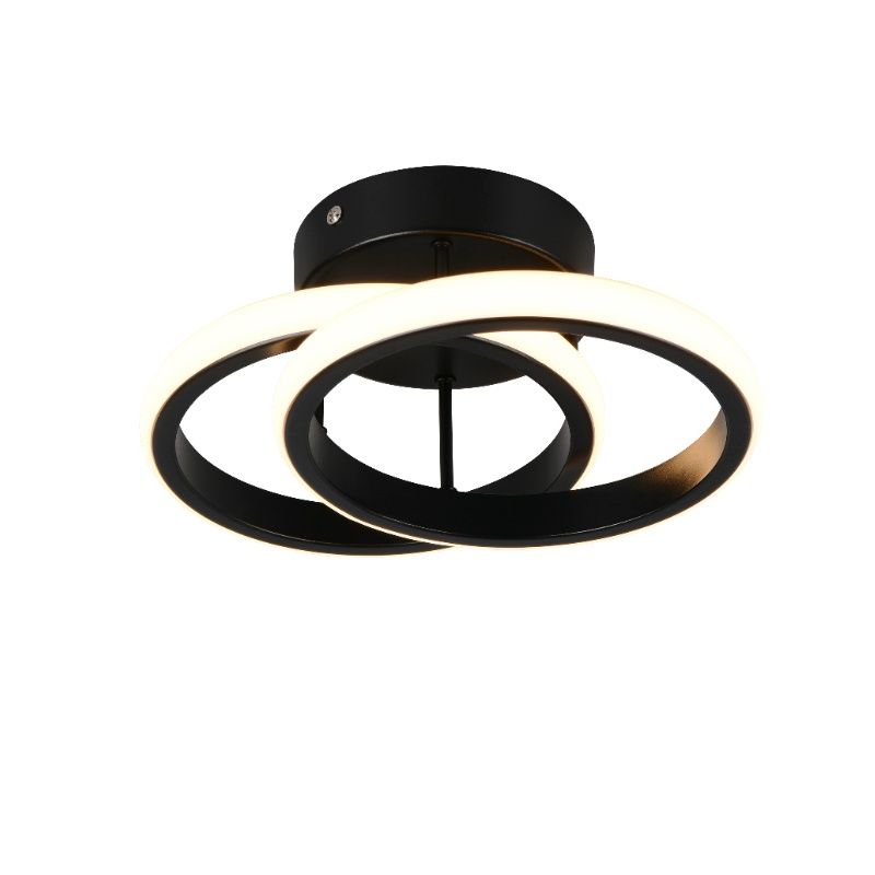 Plafonnier design noir, Yasser, 7W, 3000K LED