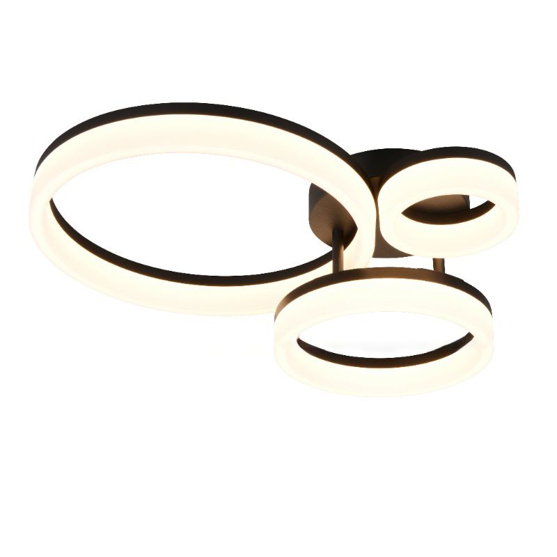 Plafonnier design noir, Ufuk, 32W, 3000K LED