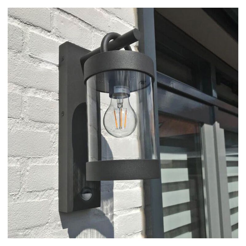 Applique extérieur avec détecteur de mouvement moderne anthracite, Sambesi, IP44