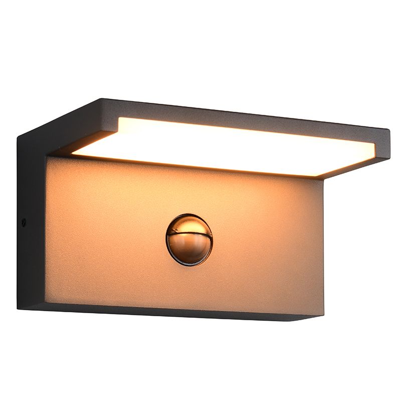 Applique extérieur avec détecteur de mouvement moderne anthracite, Patrique, IP54