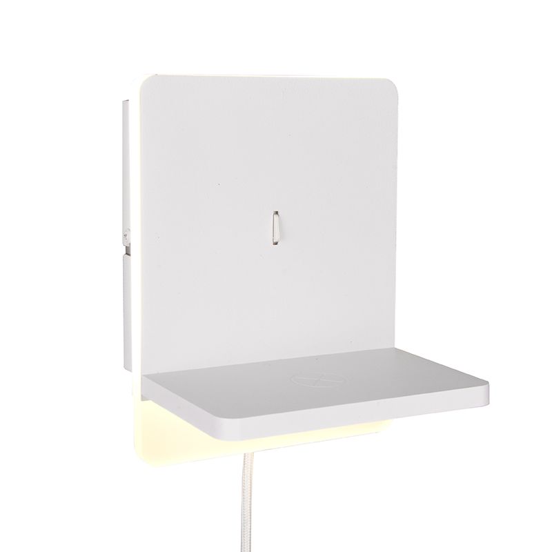 Applique murale moderne blanche, Margje, 9W, 3000K LED, avec interrupteur