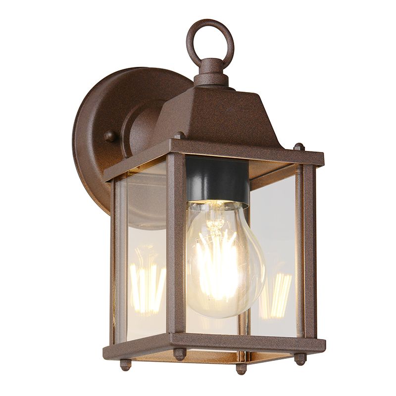 Luminaire extérieur classique couleur rouille, Metje