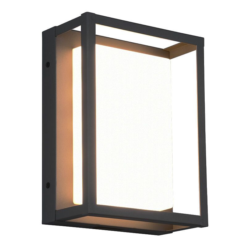 Luminaire extérieur en métal anthracite, Rolina, 10W, blanc chaud à froid réglable LED, IP54, gradable en 3 étapes